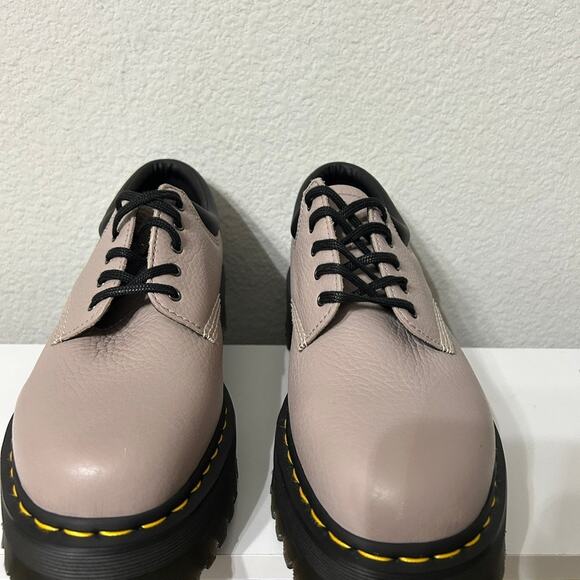 NEW Dr. Martens 8053 Quad Smooth Platform Derby Taupe Neutral Y2K Utility Sz 12 - Picture 5 of 9